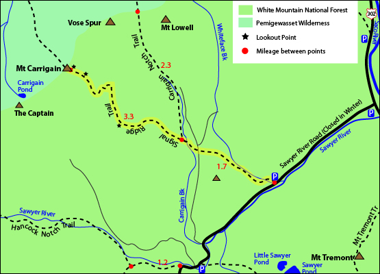map carrigain